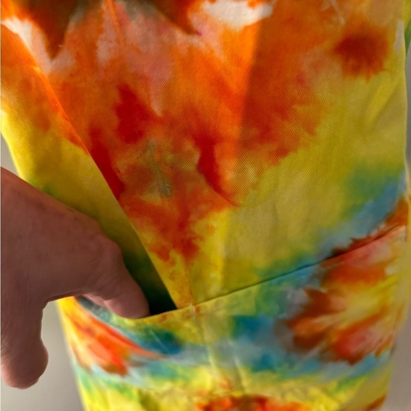 Hand crafted after tie dyed apron.  Put some color in your kitchen - Picture 2 of 6